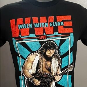 WWE Walk with Elias Men's Black Graphic T-Shirt